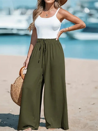 Women's Wide - Leg Drawstring Pants - Post & Poppy