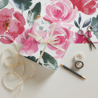 Floral Watercolor Premium Gift Wrap - Post & Poppy