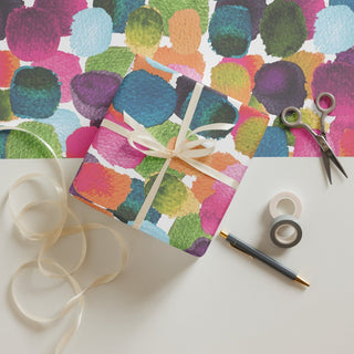Vibrant Watercolor Birthday Premium Gift Wrap - Post & Poppy