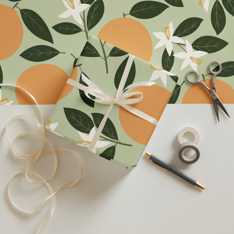 Orange + Blossom Premium Gift Wrap - Post & Poppy