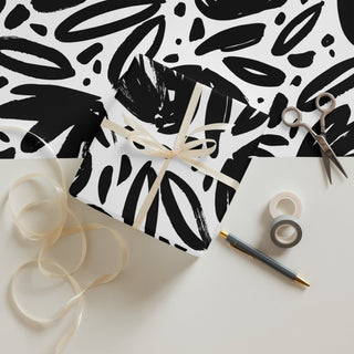 Modern Brushstroke Floral Premium Gift Wrap - Post & Poppy