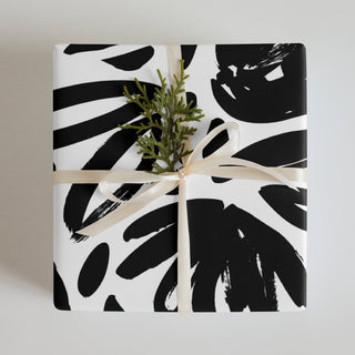 Modern Brushstroke Floral Premium Gift Wrap - Post & Poppy