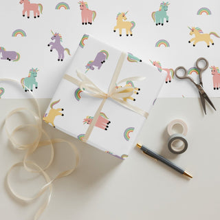 Rainbow Unicorn Kids Premium Gift Wrap - Post & Poppy
