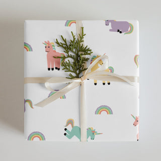 Rainbow Unicorn Kids Premium Gift Wrap - Post & Poppy