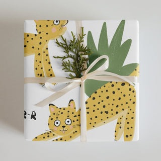 Playful Cheetah Kids Premium Gift Wrap - Post & Poppy