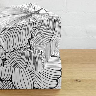 Elegant Black And White Floral Premium Gift Wrap - Post & Poppy