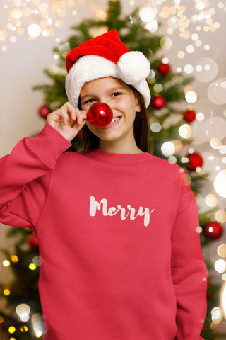 "Merry" Christmas Sweatshirt – Festive Holiday Pullover